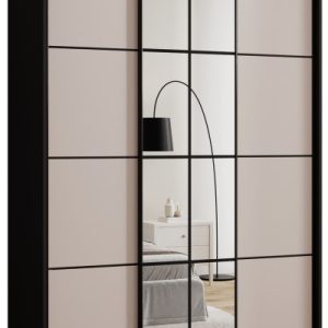 Szafa przesuwna z lustrem 150 cm EDGE beż 671490