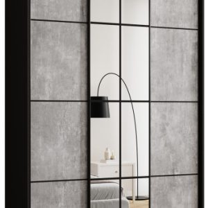 Szafa przesuwna z lustrem 150 cm EDGE MAX beton 671336