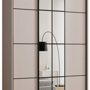 Szafa przesuwna z lustrem 150 cm EDGE MAX beż 671308