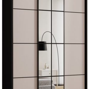 Szafa przesuwna z lustrem 150 cm EDGE MAX beżowa 671374