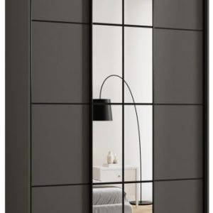 Szafa przesuwna z lustrem 150 cm EDGE MAX grafitowa 671335