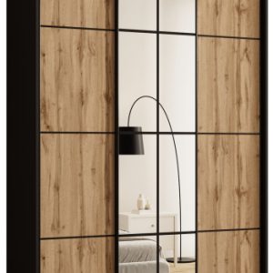 Szafa przesuwna z lustrem 150 cm EDGE MAX loftowa 671386