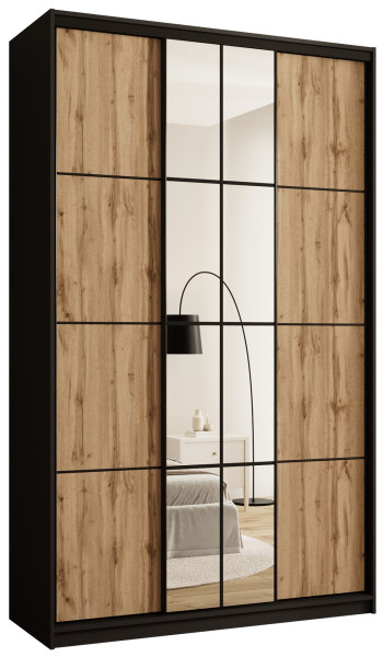 Szafa przesuwna z lustrem 150 cm EDGE MAX loftowa 671386