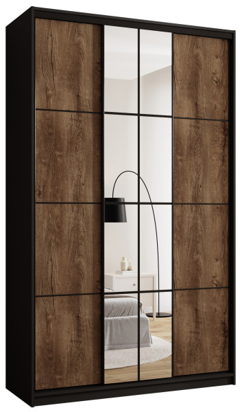 Szafa przesuwna z lustrem 150 cm EDGE MAX loftowa 671464
