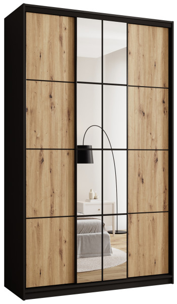 Szafa przesuwna z lustrem 150 cm EDGE MAX loftowa 671324