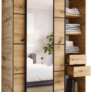 Szafa przesuwna z lustrem 150 cm LOFT artisan 527175 Szafa przesuwna z lustrem 150 cm LOFT artisan 527175