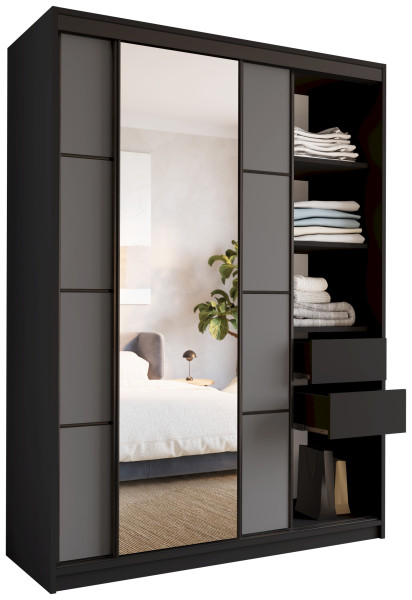 Szafa przesuwna z lustrem 150 cm LOFT 527193
