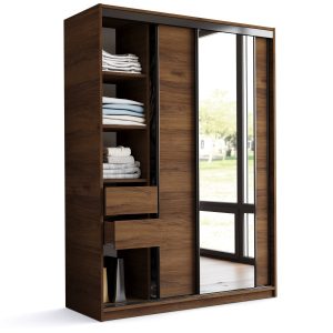 Szafa przesuwna z lustrem 150 LOFT orzech 972322