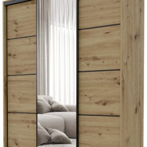 Szafa przesuwna z lustrem 160 cm BEST dąb artisan 701837