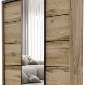 Szafa przesuwna z lustrem 160 cm BEST dąb wotan 701847