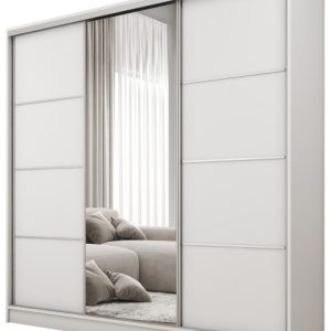 Szafa przesuwna z lustrem 180 cm BEST Biały 224910