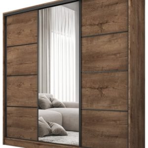 Szafa przesuwna z lustrem 180 cm BEST Dąb lefkas 224900