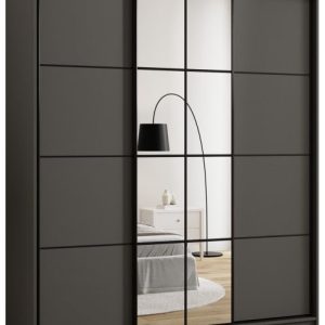 Szafa przesuwna z lustrem 180 cm EDGE grafit 671417