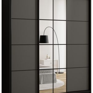 Szafa przesuwna z lustrem 180 cm EDGE grafit 671407