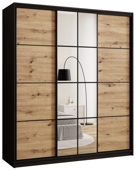Szafa przesuwna z lustrem 180 cm EDGE loftowa 671429