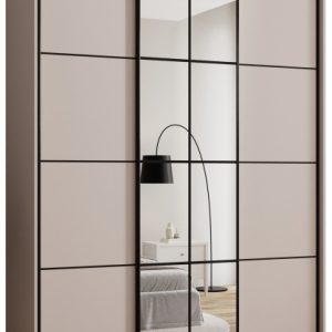 Szafa przesuwna z lustrem 180 cm EDGE MAX beż 671510 Szafa przesuwna z lustrem 180 cm EDGE MAX beż 671510