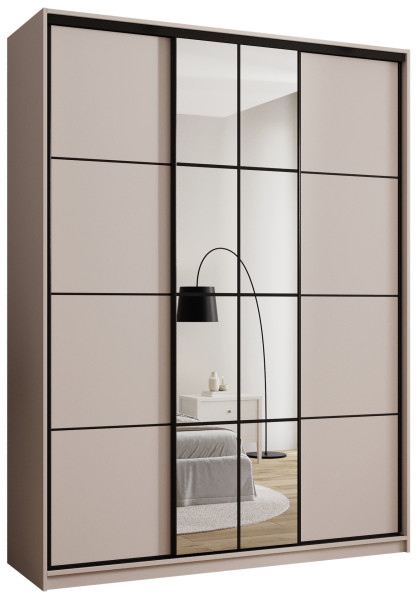 Szafa przesuwna z lustrem 180 cm EDGE MAX beż 671510
