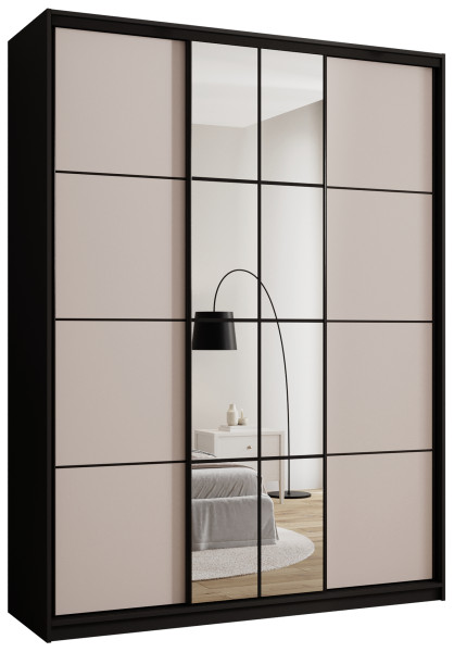 Szafa przesuwna z lustrem 180 cm EDGE MAX beż 671313