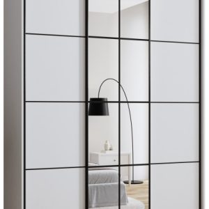 Szafa przesuwna z lustrem 180 cm EDGE MAX biała 671474 Szafa przesuwna z lustrem 180 cm EDGE MAX biała 671474