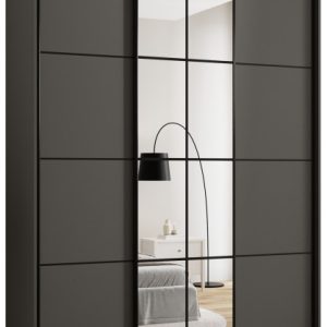 Szafa przesuwna z lustrem 180 cm EDGE MAX grafit 671392 Szafa przesuwna z lustrem 180 cm EDGE MAX grafit 671392