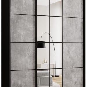 Szafa przesuwna z lustrem 180 cm EDGE MAX loftowa 671424 Szafa przesuwna z lustrem 180 cm EDGE MAX loftowa 671424