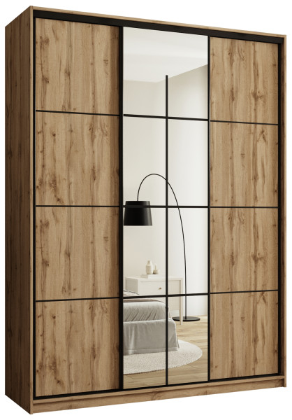 Szafa przesuwna z lustrem 180 cm EDGE MAX loftowa 671316
