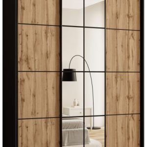 Szafa przesuwna z lustrem 180 cm EDGE MAX z drążkami 671463 Szafa przesuwna z lustrem 180 cm EDGE MAX z drążkami 671463