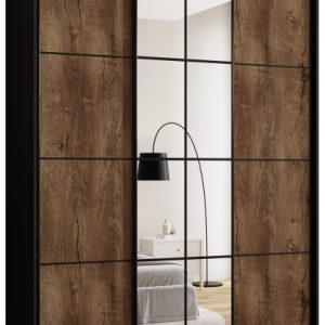 Szafa przesuwna z lustrem 180 cm EDGE MAX z drążkami 671357 Szafa przesuwna z lustrem 180 cm EDGE MAX z drążkami 671357