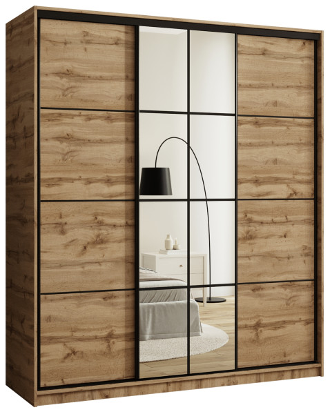 Szafa przesuwna z lustrem 180 cm EDGE wotan 671478