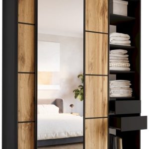 Szafa przesuwna z lustrem 180 cm LOFT MAX drążki 531837 Szafa przesuwna z lustrem 180 cm LOFT MAX drążki 531837