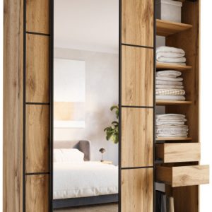 Szafa przesuwna z lustrem 180 cm LOFT MAX 527231 Szafa przesuwna z lustrem 180 cm LOFT MAX 527231