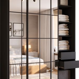 Szafa przesuwna z lustrem 180 cm OPTICA MAX 671434
