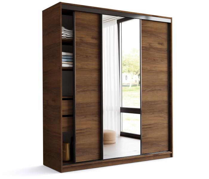 Szafa przesuwna z lustrem 180 LOFT orzech 972348