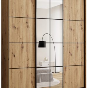 Szafa przesuwna z lustrem 200 cm EDGE MAX loftowa 671408