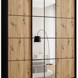 Szafa przesuwna z lustrem 200 cm EDGE MAX loftowa 671433