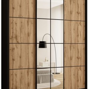 Szafa przesuwna z lustrem 200 cm EDGE MAX loftowa 671437