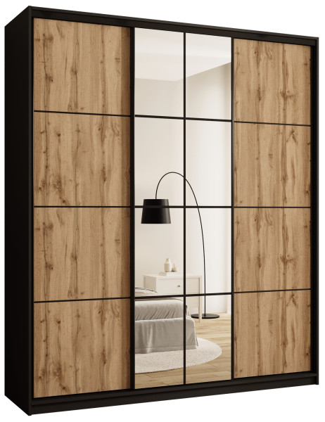 Szafa przesuwna z lustrem 200 cm EDGE MAX loftowa 671437