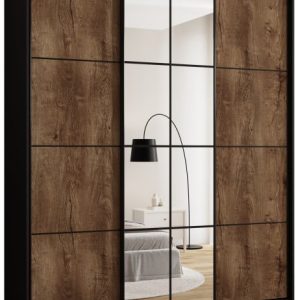 Szafa przesuwna z lustrem 200 cm EDGE MAX loftowa 671309
