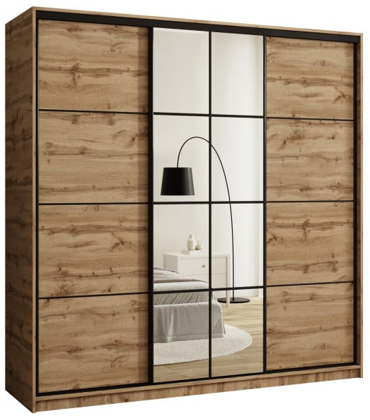 Szafa przesuwna z lustrem 200 cm EDGE wotan 671342