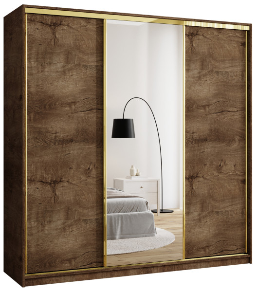 Szafa przesuwna z lustrem 200 cm GOLD NEW szafa przesuwna do sypialni 671395
