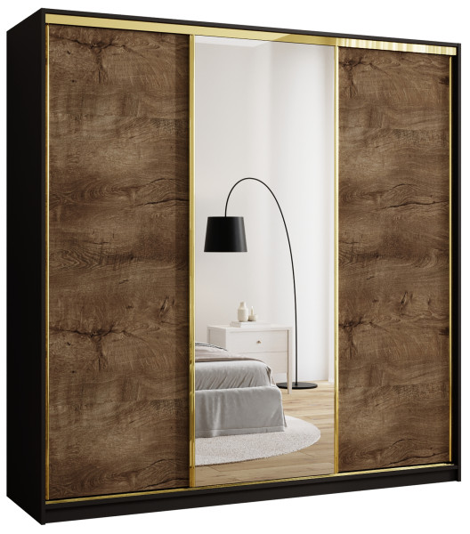 Szafa przesuwna z lustrem 200 cm GOLD NEW szafa przesuwna do sypialni 671470