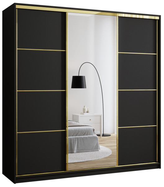 Szafa przesuwna z lustrem 200 cm GOLD NEW szafa przesuwna do sypialni 671353