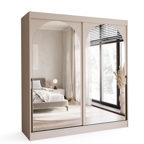 Szafa przesuwna z lustrem 200 cm MORIN dwudrzwiowa 868166