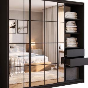 Szafa przesuwna z lustrem 200 cm OPTICA 671760 Szafa przesuwna z lustrem 200 cm OPTICA 671760