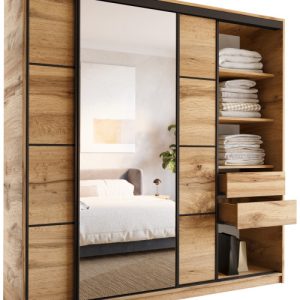 Szafa przesuwna z lustrem 200 cm wotan LOFT 527306 Szafa przesuwna z lustrem 200 cm wotan LOFT 527306