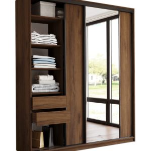 Szafa przesuwna z lustrem 200 LOFT MAX orzech 970228 Szafa przesuwna z lustrem 200 LOFT MAX orzech 970228