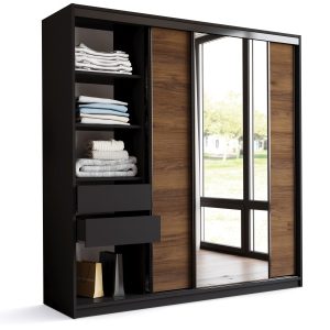 Szafa przesuwna z lustrem 200 LOFT orzech 972355 Szafa przesuwna z lustrem 200 LOFT orzech 972355