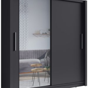 Szafa przesuwna z lustrem 204 cm BALI szary grafit 763011 Szafa przesuwna z lustrem 204 cm BALI szary grafit 763011