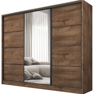 Szafa przesuwna z lustrem 235 cm BEST Dąb lefkas 224912