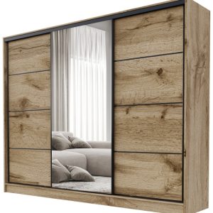 Szafa przesuwna z lustrem 235 cm BEST dąb wotan 702037